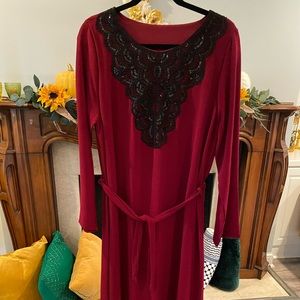 A beautiful dress from Palestine burgundy
